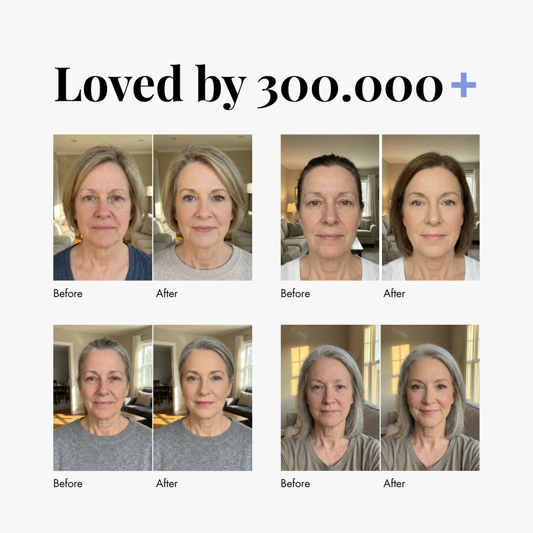 Before and after customer collage