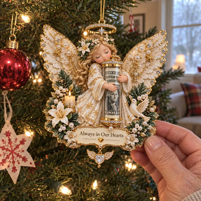 ⏰ LAST DAY SALE 49% OFF! 👼💵 3D Angel Christmas Cash Gift Ornament – Holiday Money Holder Keepsake ✨