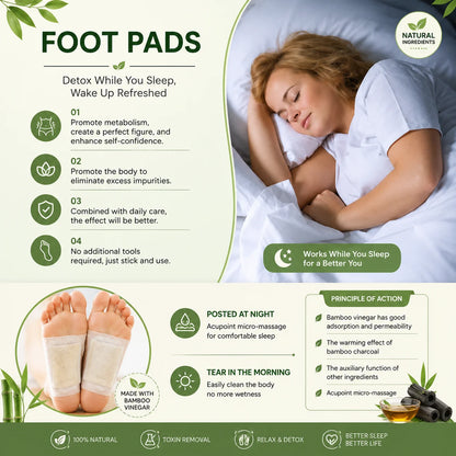 100% Herbal & Gentle Ingredient Detox Foot Pads (BUY 10 GET 20 FREE Pack of 30)